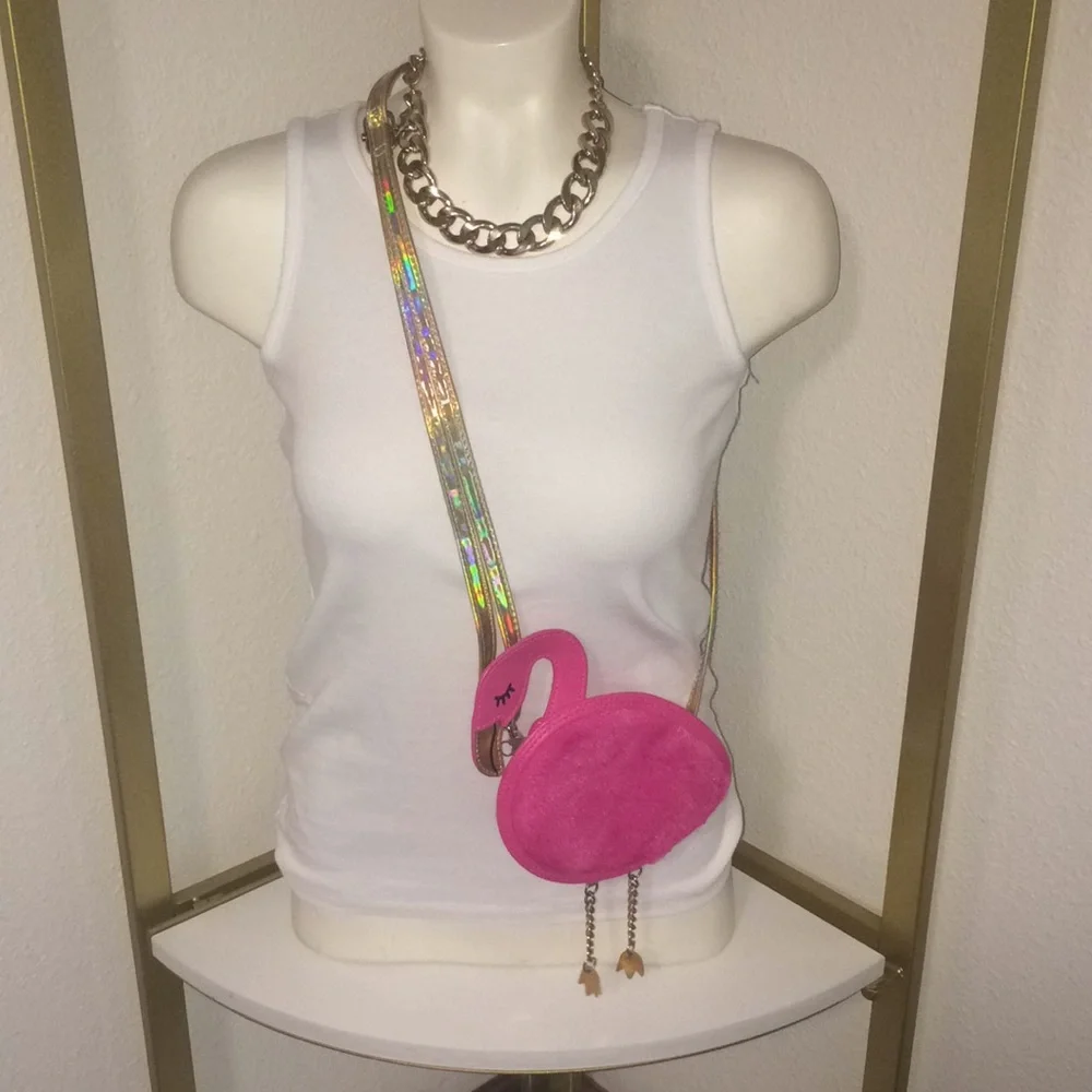 Flamingo Pink & Gold Girls Purse - Picture 2 of 7